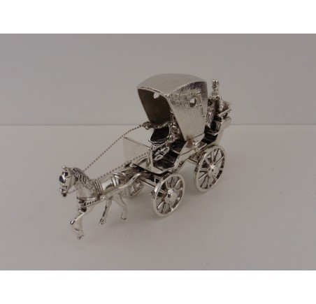Zilveren miniatuur Koets