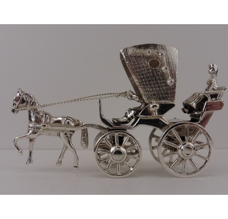 Zilveren miniatuur Koets