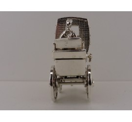 Zilveren miniatuur Koets