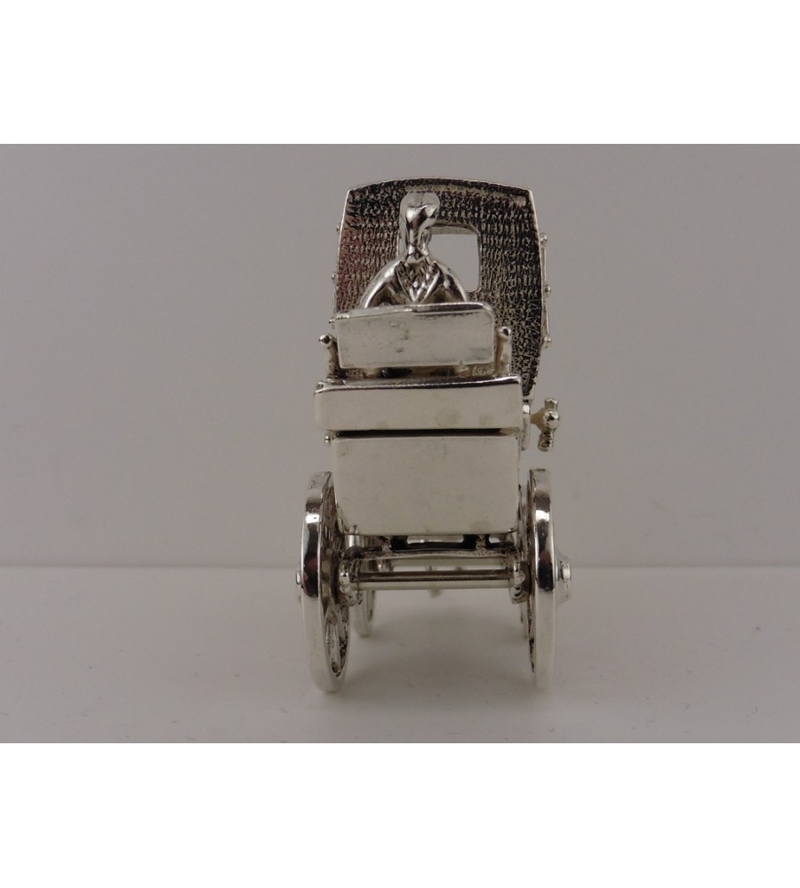 Zilveren miniatuur Koets