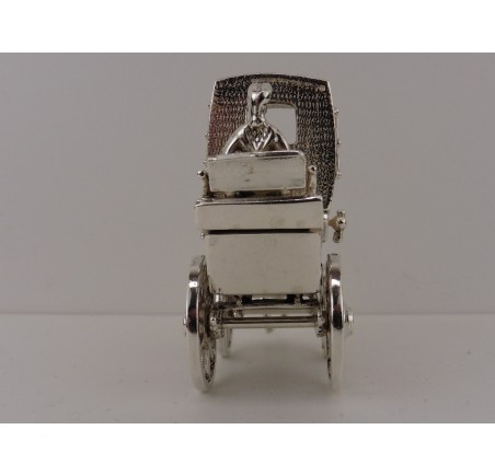 Zilveren miniatuur Koets