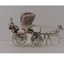 Zilveren miniatuur Koets