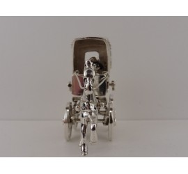 Zilveren miniatuur Koets