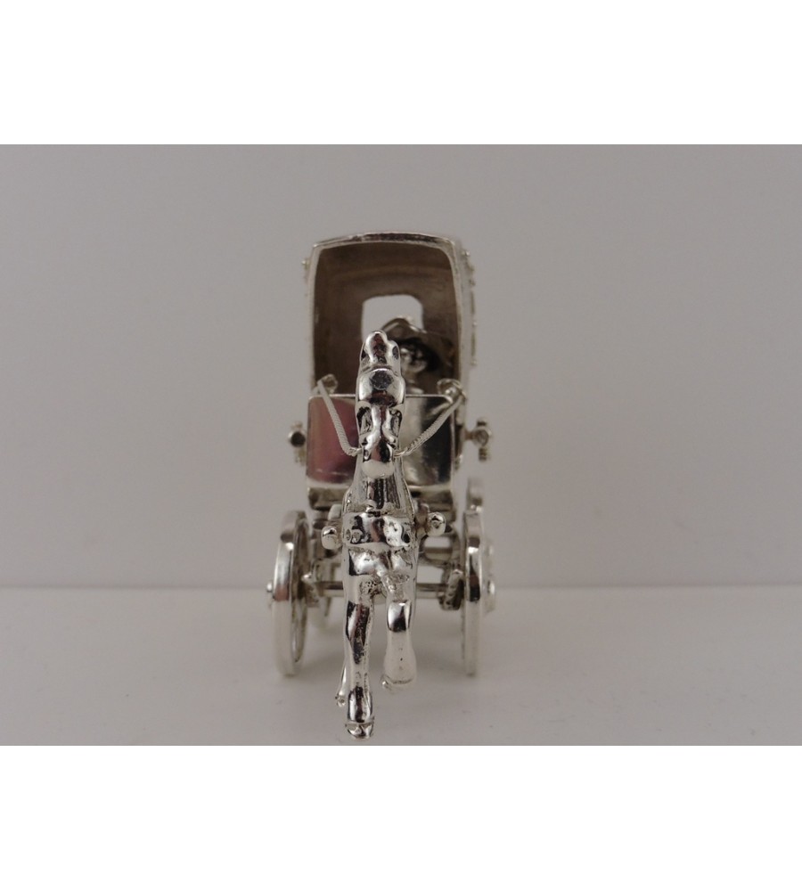 Zilveren miniatuur Koets