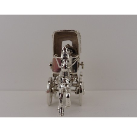 Zilveren miniatuur Koets