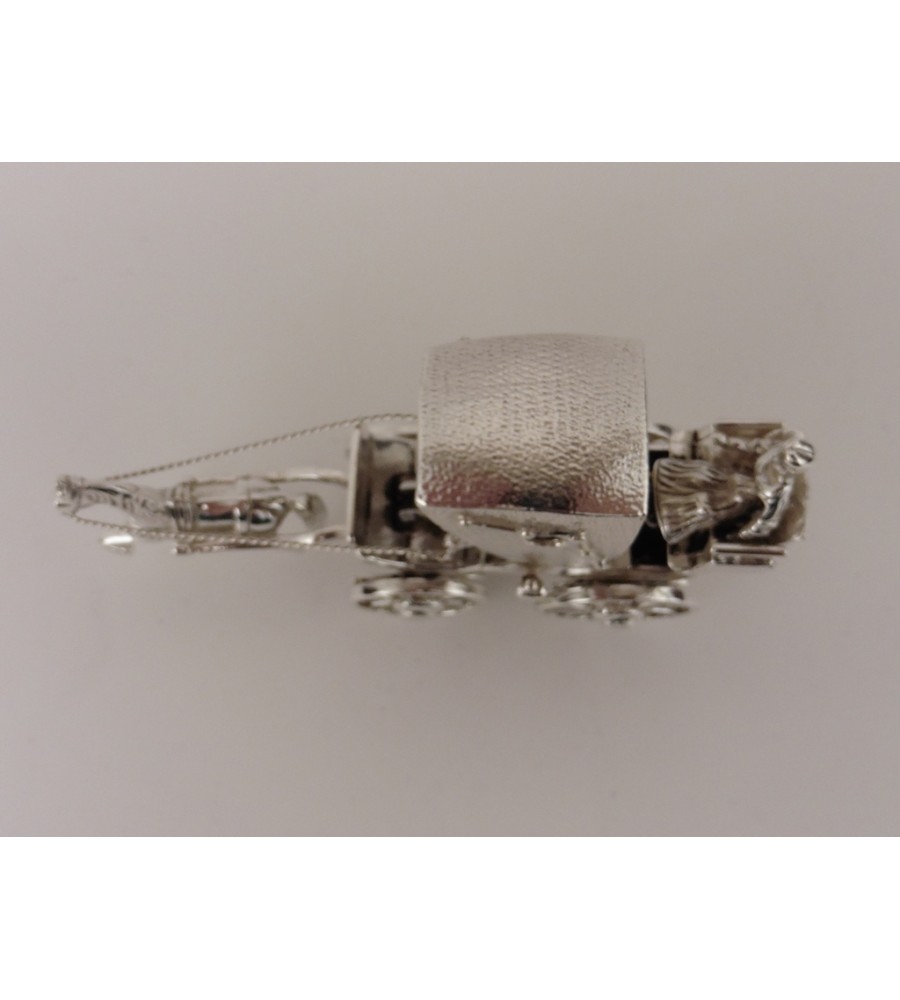 Zilveren miniatuur Koets