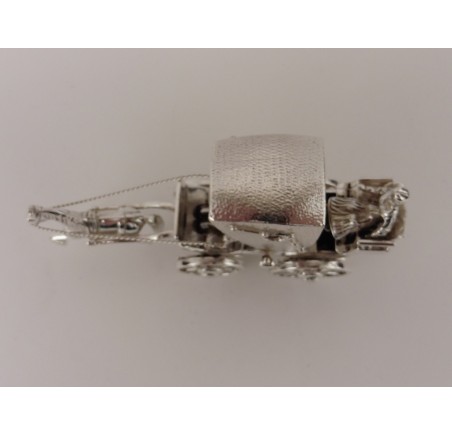 Zilveren miniatuur Koets