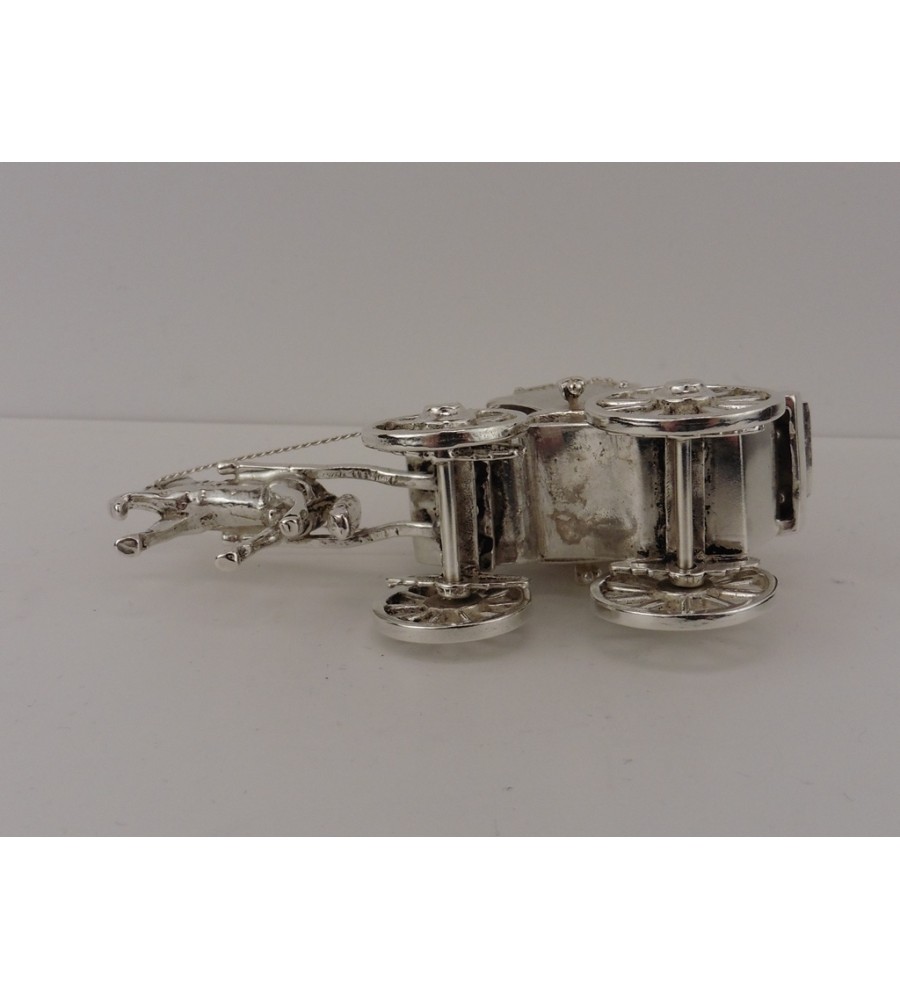 Zilveren miniatuur Koets