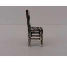 Zilveren miniatuur stoel