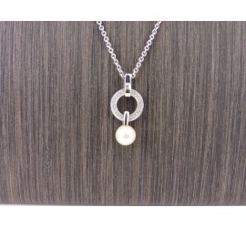 Zilveren Viventy collier met hanger
