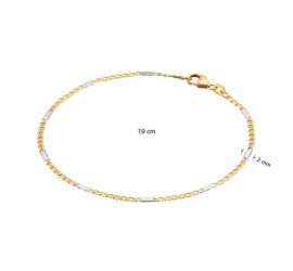 Gouden armband fantasie bicolor