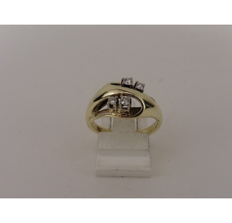 Gouden damesring met briljant