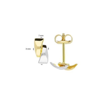 Gouden oorknopjes fantasie 206.0465.00