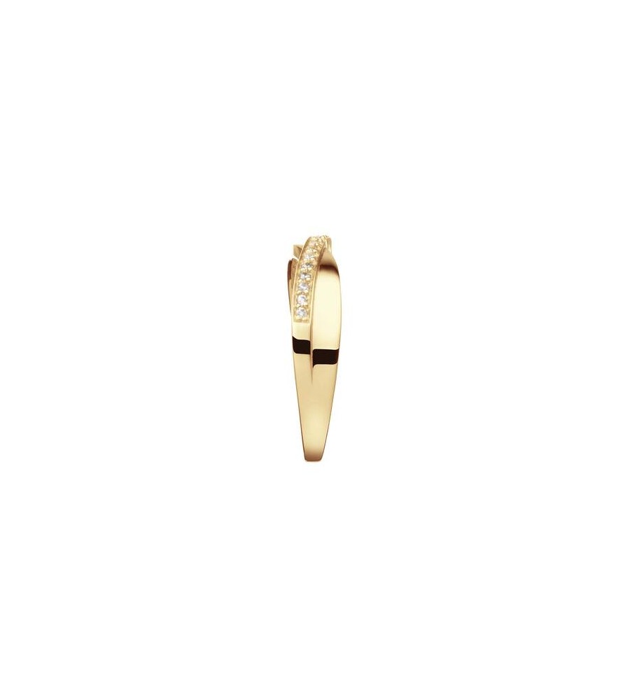 Gouden damesring met zirkonia