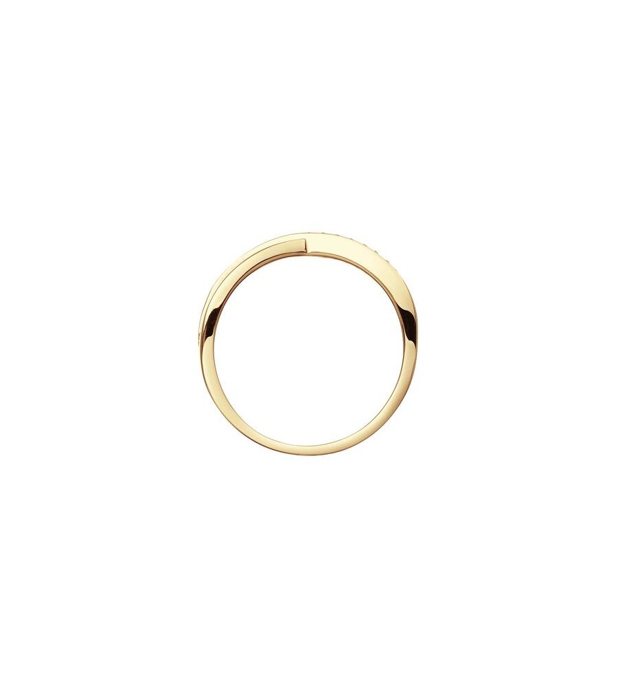 Gouden damesring met zirkonia
