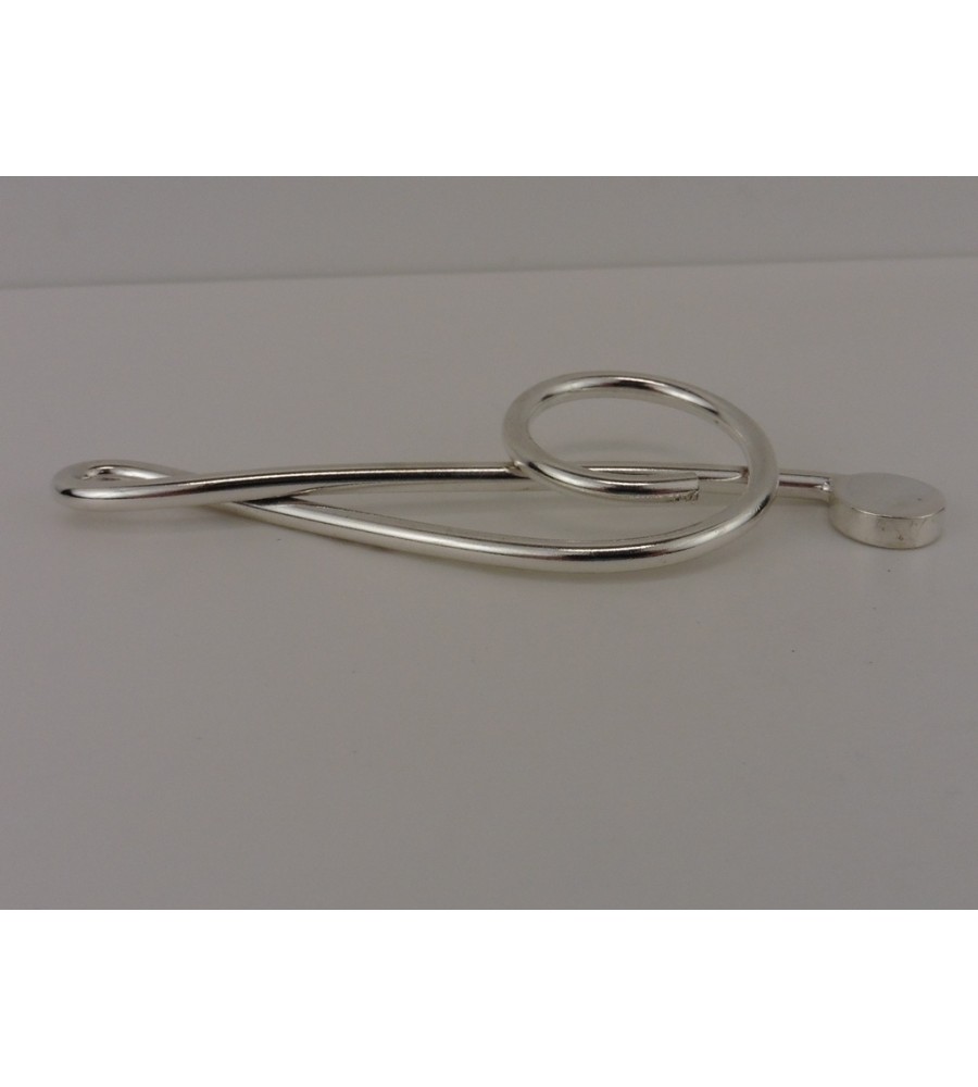 Zilveren hanger Muzieksleutel