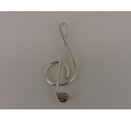 Zilveren hanger Muzieksleutel