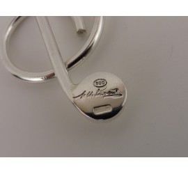 Zilveren hanger Muzieksleutel