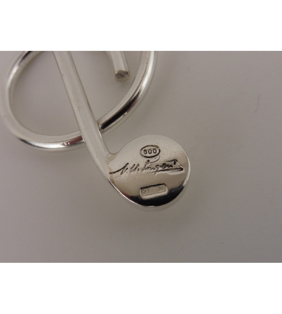 Zilveren hanger Muzieksleutel