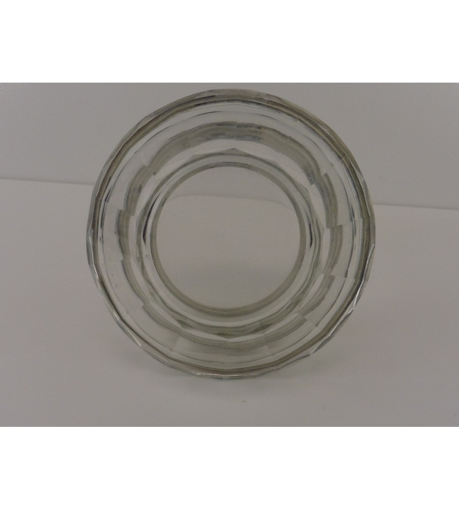 Glazen lekbakje met zilveren rand