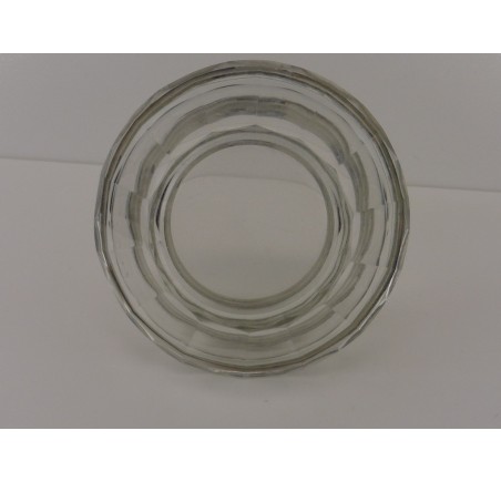 Glazen lekbakje met zilveren rand