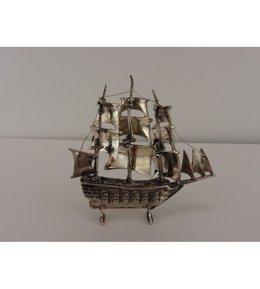 Zilveren miniatuur Zeilschip