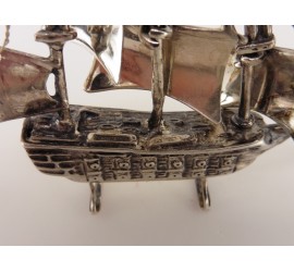 Zilveren miniatuur Zeilschip