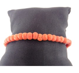 Bloedkoralen armband met gouden slot