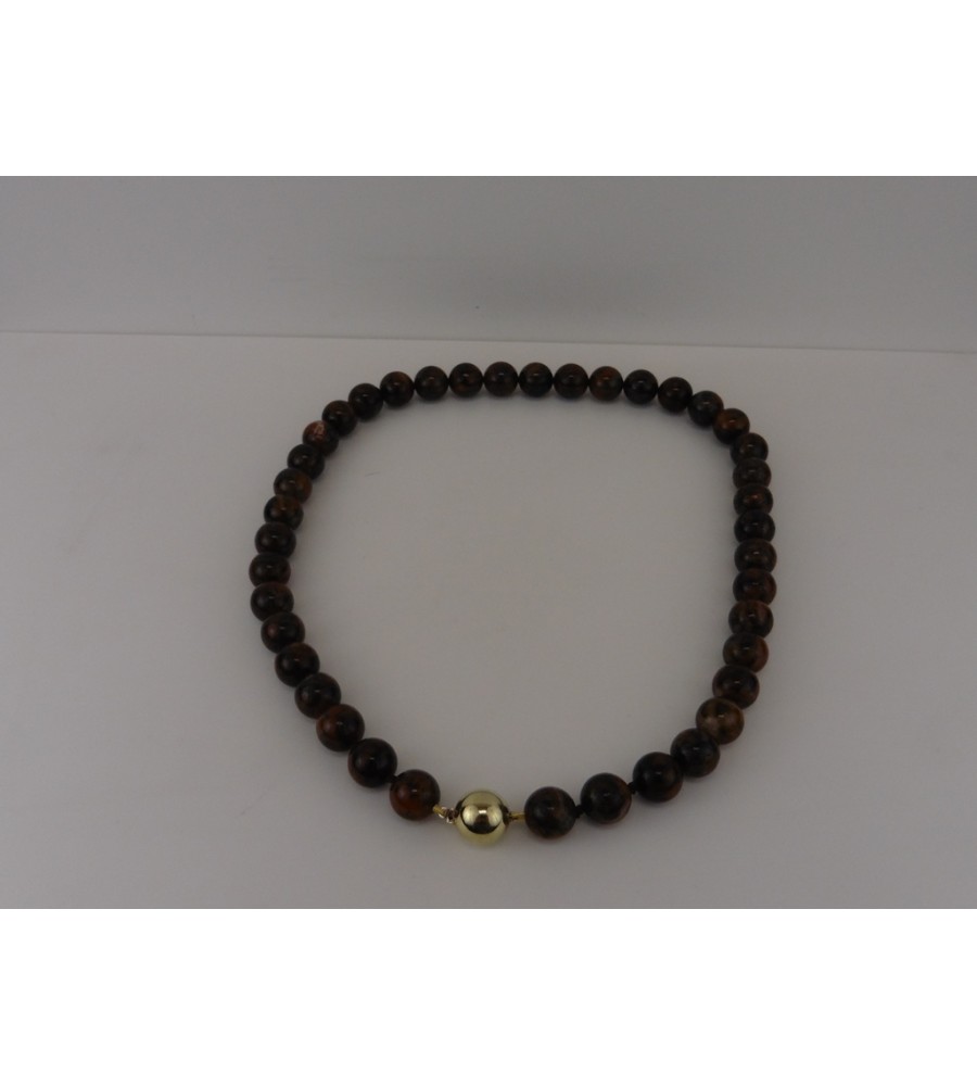 Jaspis collier met gouden slot