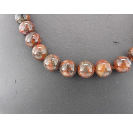 Jaspis collier met gouden slot
