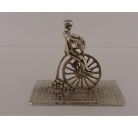 Zilveren miniatuur Hoge bi/Velocycle