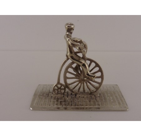 Zilveren miniatuur Hoge bi/Velocycle