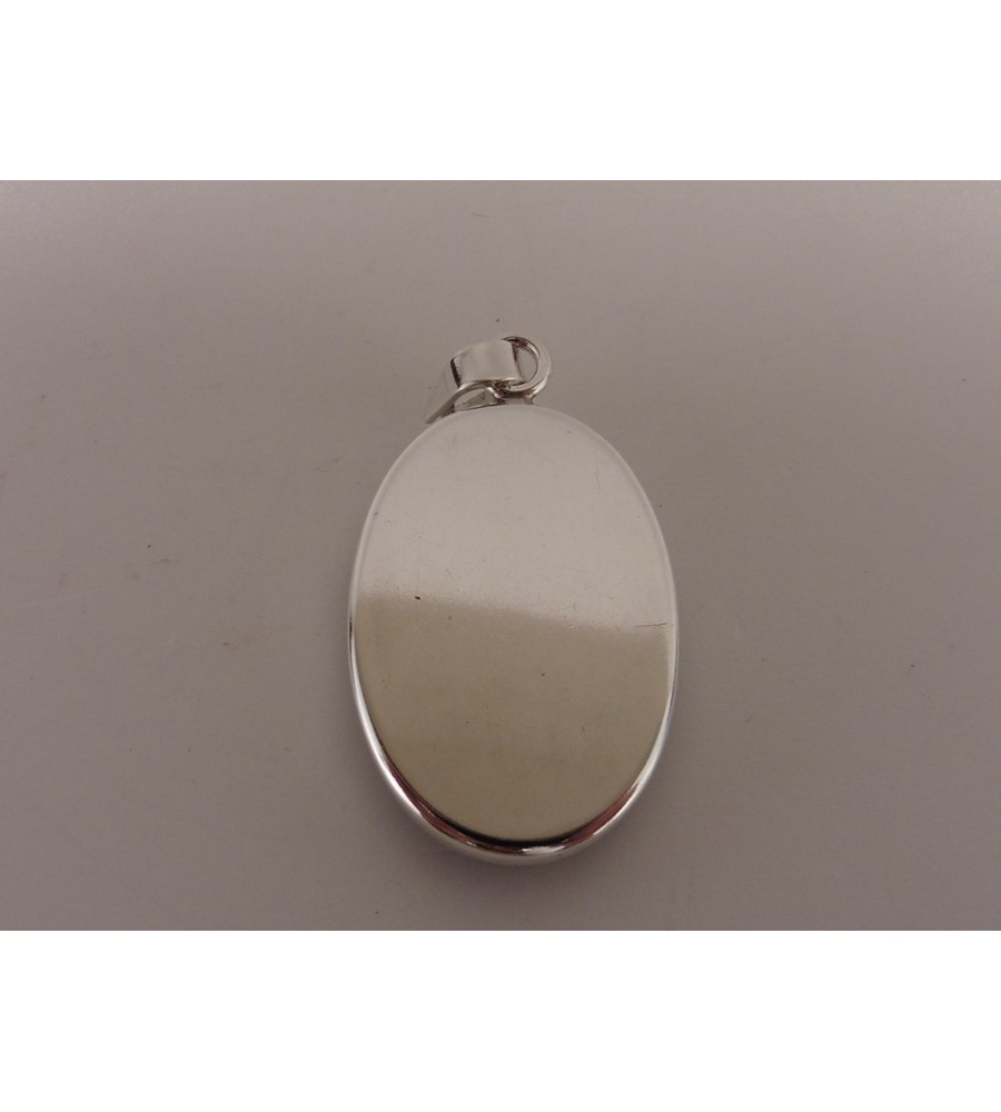 Zilveren hanger met onix