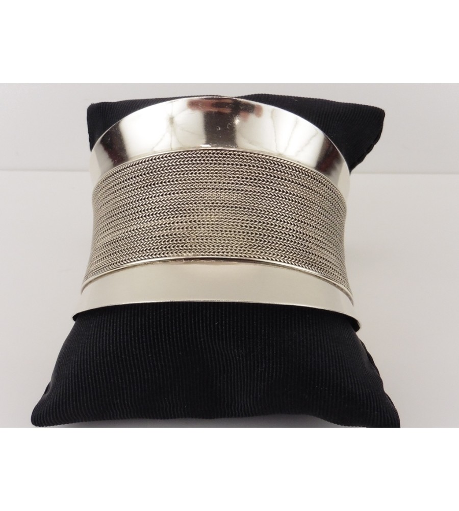 Zilveren klemarmband