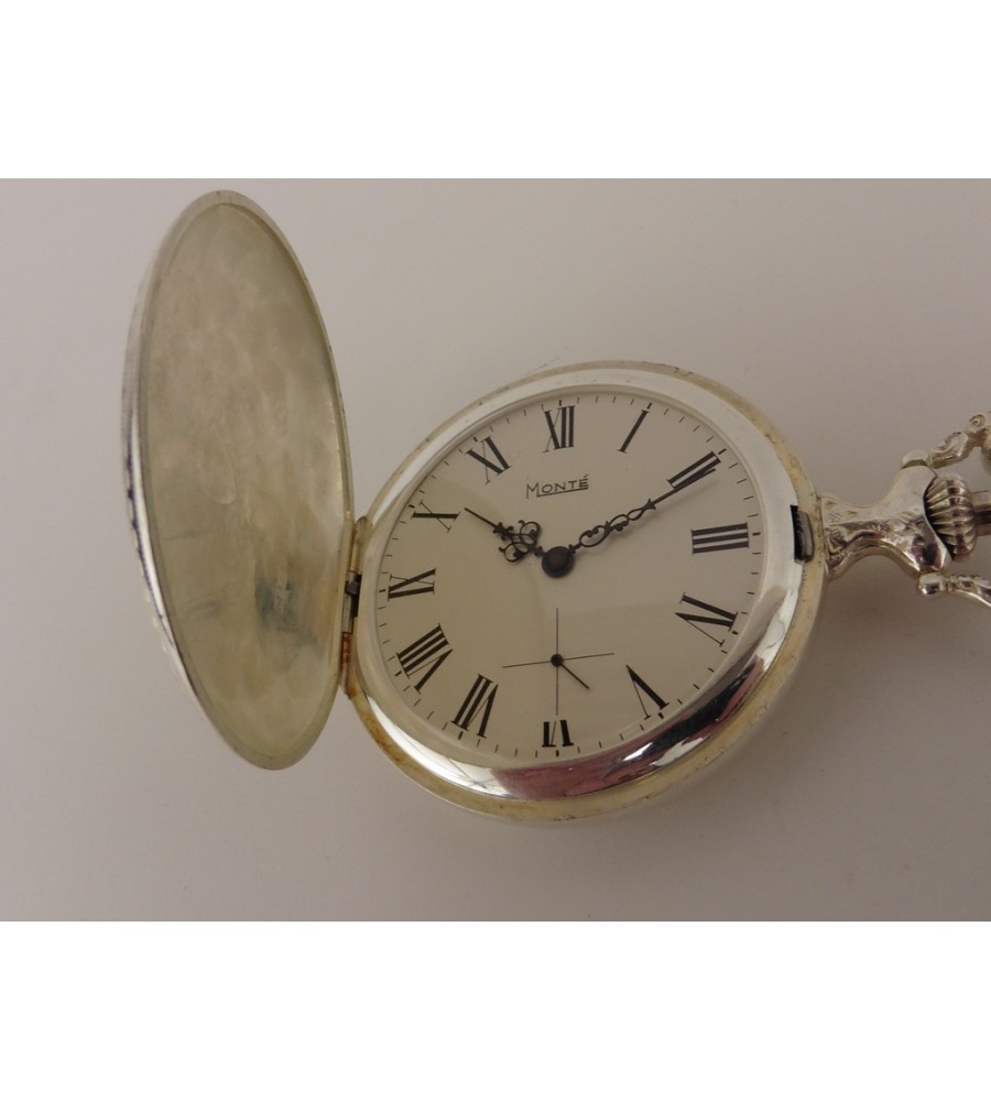 Monté zilveren zakhorloge