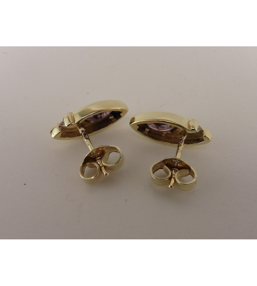 Gouden oorknopjes met zirkonia