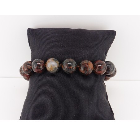 Jaspis armband met gouden slot