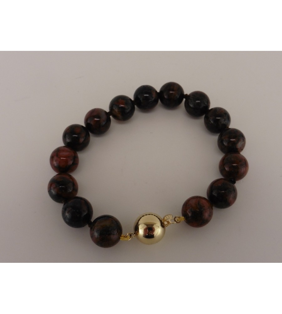 Jaspis armband met gouden slot