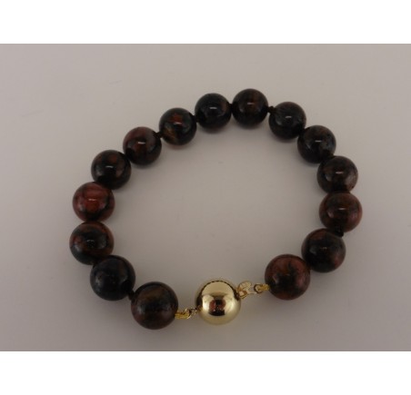 Jaspis armband met gouden slot