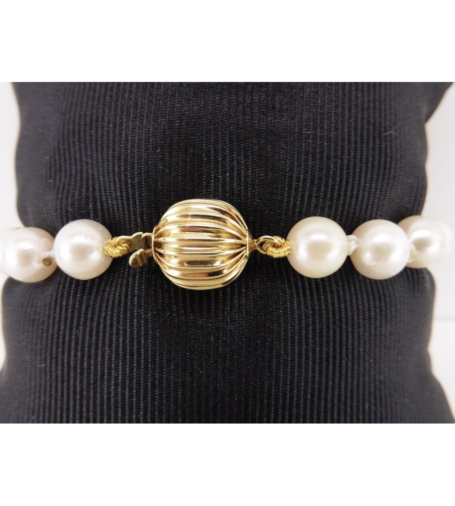 Parel armband met gouden slot