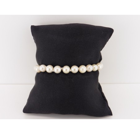 Parelcollier met gouden slot