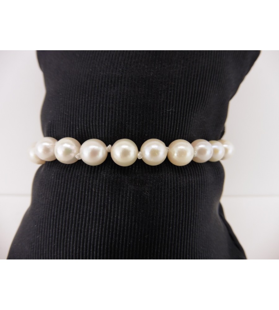 Parel armband met gouden slot