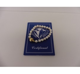 Parelcollier met gouden slot