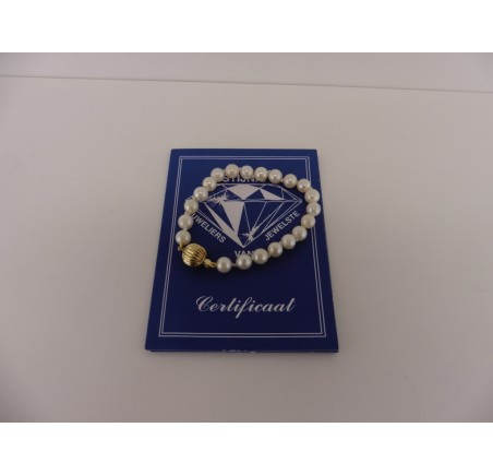 Parelcollier met gouden slot