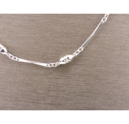 Zilveren chanel collier