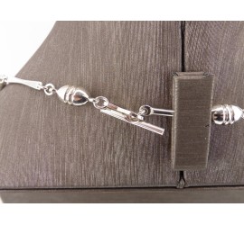 Zilveren chanel collier