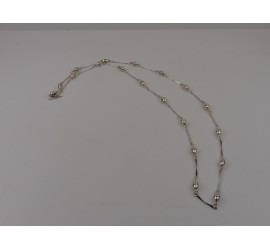 Zilveren chanel collier