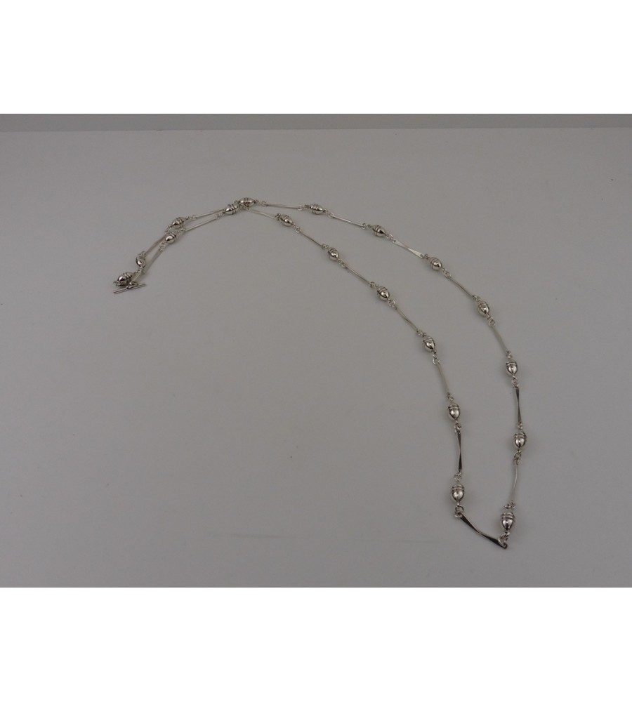 Zilveren chanel collier