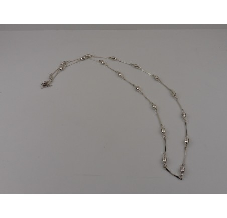 Zilveren chanel collier