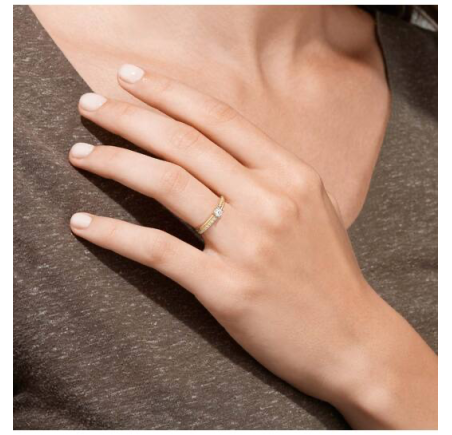 Gouden fantasie ring met zirkonia 214.1031